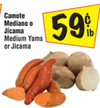 El Super Medium yams or jicama offer