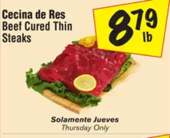 El Super Beef cured thin steaks offer