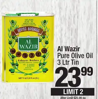 Super King Markets Al wazir pure olive oil offer