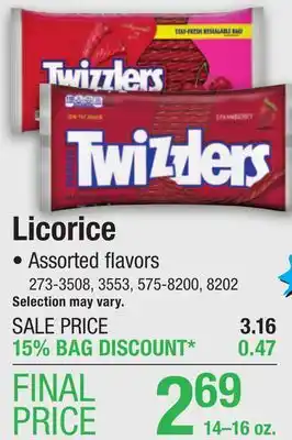 Menards Licorice offer