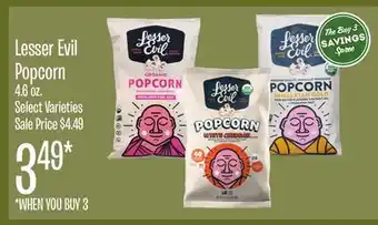 Jewel-Osco Lesser evil popcorn offer