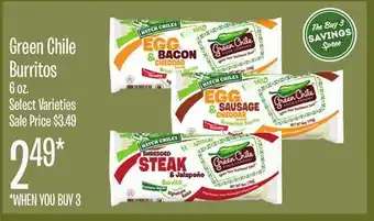 Jewel-Osco Green chile burritos offer