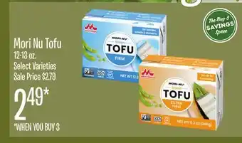 Jewel-Osco Mori nu tofu offer