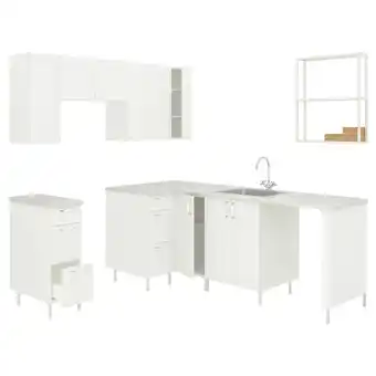 Ikea Enhet corner kitchen, white/white frame offer