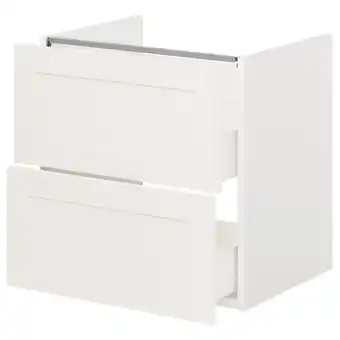 Ikea Enhet base cb f sink w 2 drawers, white/white frame, 24x18 3/4x24 offer