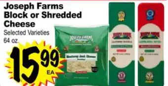 Superior Grocers Joseph farms block or shredded cheese offer