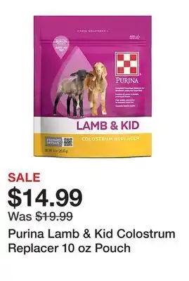 Tractor Supply Company Purina lamb & kid colostrum replacer 10 oz pouch offer