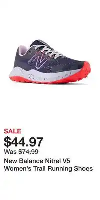 Kohl's New balance nitrel v5 women's trail running shoes offer