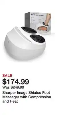 Kohl's Sharper image shiatsu foot massager with compression and heat offer