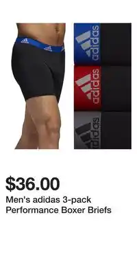 Kohl's Men's adidas 3-pack performance boxer briefs offer