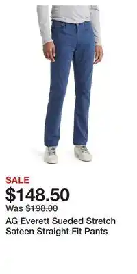 Nordstrom Ag everett sueded stretch sateen straight fit pants offer