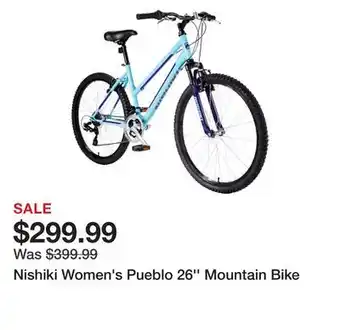 Dick's Sporting Goods Nishiki women's pueblo 26'' mountain bike offer