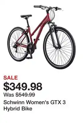 Dick's Sporting Goods Schwinn women's gtx 3 hybrid bike offer