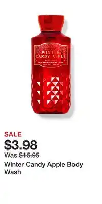 Bath & Body Works Winter candy apple body wash offer