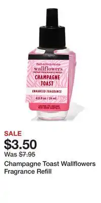 Bath & Body Works Champagne toast wallflowers fragrance refill offer