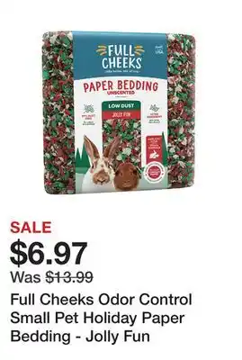 Petsmart Full cheeks odor control small pet holiday paper bedding - jolly fun offer