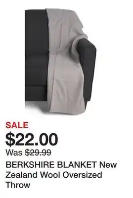 Marshalls Berkshire blanket new zealand wool oversized throw offer