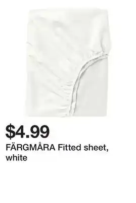 Ikea Färgmåra fitted sheet, white offer