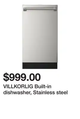 Ikea Villkorlig built-in dishwasher, stainless steel offer