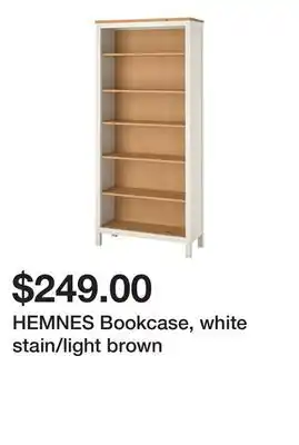 Ikea Hemnes bookcase, white stain/light brown offer