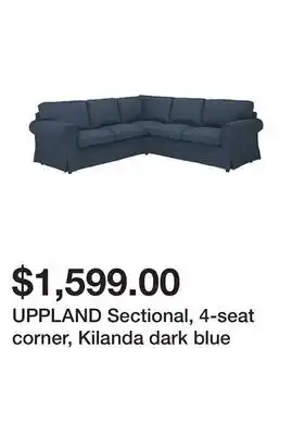 Ikea Uppland sectional, 4-seat corner, kilanda dark blue offer