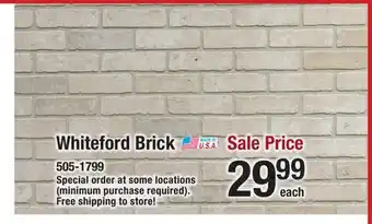 Menards Whiteford brick offer