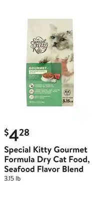Walmart Special kitty gourmet formula dry cat food, seafood flavor blend offer