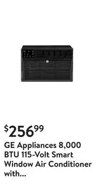Walmart Ge appliances 8,000 btu 115-volt smart window air conditioner with remote, aen08lz, black offer