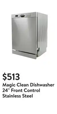 Walmart Magic clean dishwasher 24 front control stainless steel offer