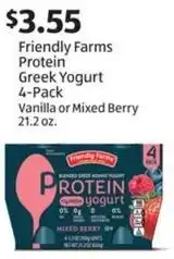 Aldi Friendly Farms Protein Greek Yogurt 4-Pack offer