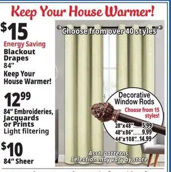 Ocean State Job Lot Curtains offer