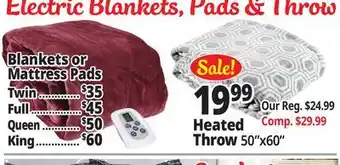 Ocean State Job Lot Heated blankets offer