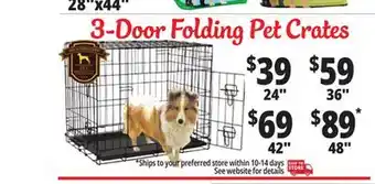 Ocean State Job Lot 3-door folding pet crates offer