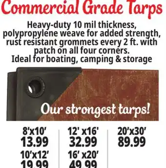 Ocean State Job Lot Commercial grade tarps offer