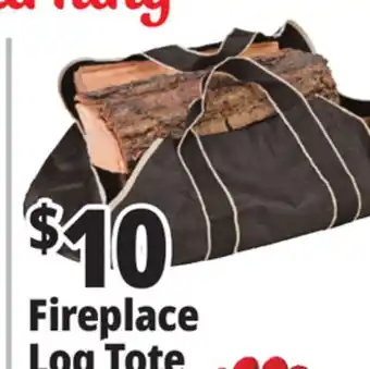 Ocean State Job Lot Open hearth fireplace log tote offer