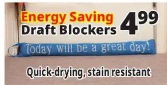 Ocean State Job Lot Energy saving draft blockers offer