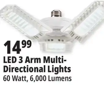 Ocean State Job Lot Led 3 arm multi-directional lights offer