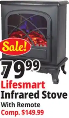 Ocean State Job Lot Lifesmart infrared electric fireplace stove heater with remote offer