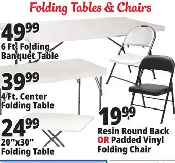 Ocean State Job Lot Folding tables & chairs offer
