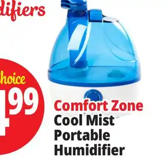 Ocean State Job Lot Comfort zone ultrasonic humidifier with dual nozzles, 2.3 l offer