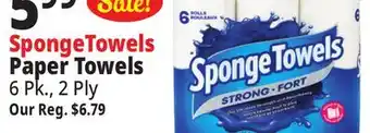 Ocean State Job Lot Sponge towel paper towels, 6 count offer
