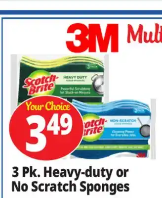 Ocean State Job Lot 3 pk. heavy-duty or no scratch sponges offer