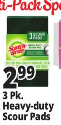 Ocean State Job Lot Scotch-brite heavy-duty scour pads, 3 count offer