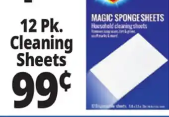 Ocean State Job Lot Gleam disposable magic sponge cleaning sheets, 12-count offer