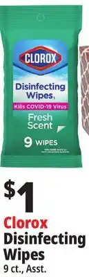 Ocean State Job Lot Clorox disinfecting wipes offer
