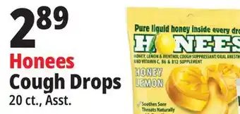 Ocean State Job Lot Honees honey menthol cough drops, 20-count offer