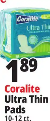 Ocean State Job Lot Ultra thin pads offer