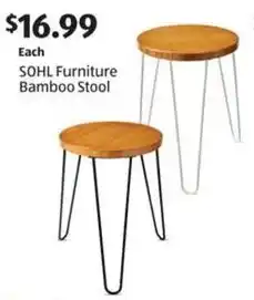 Aldi SOHL Furniture Bamboo Stool offer