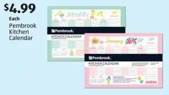 Aldi Pembrook Kitchen Calendar offer