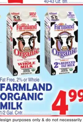 Bravo Supermarkets Farmland organic milk offer